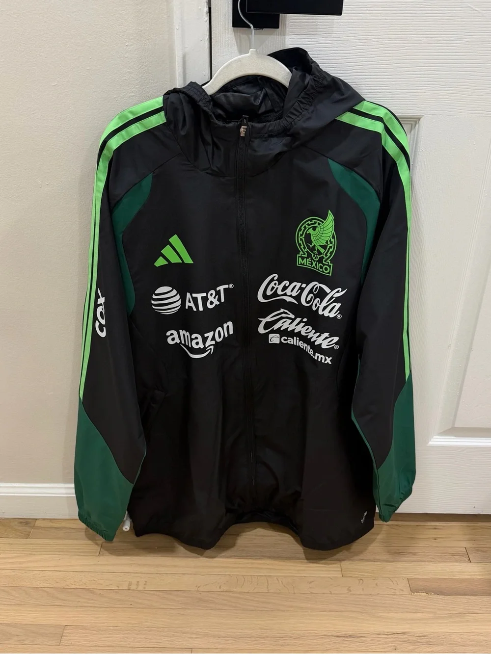 Adidas Mexico Windbreaker Rain Jacket Men Size XL